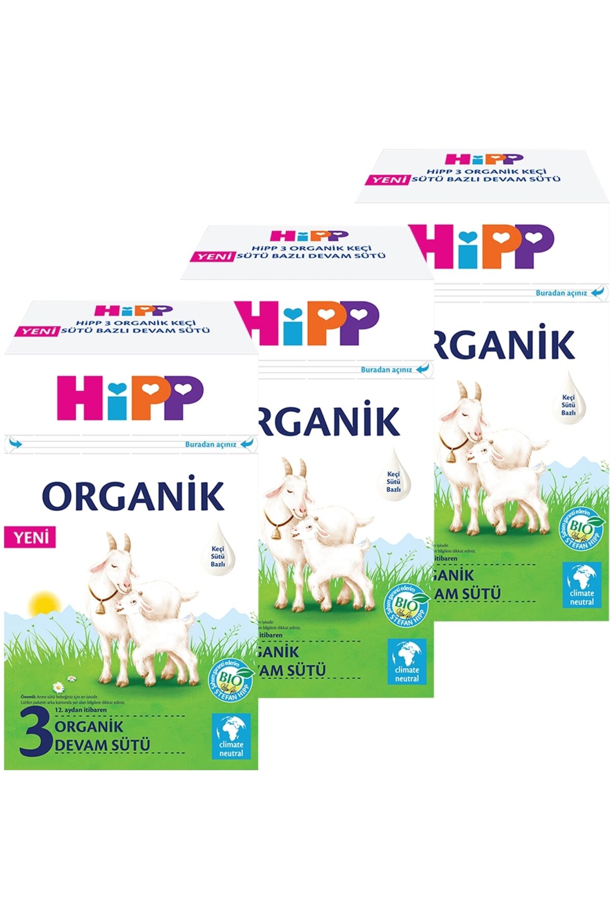 3 Organik Keçi Sütü Bazlı Devam Sütü 400 gr X 3 Adet