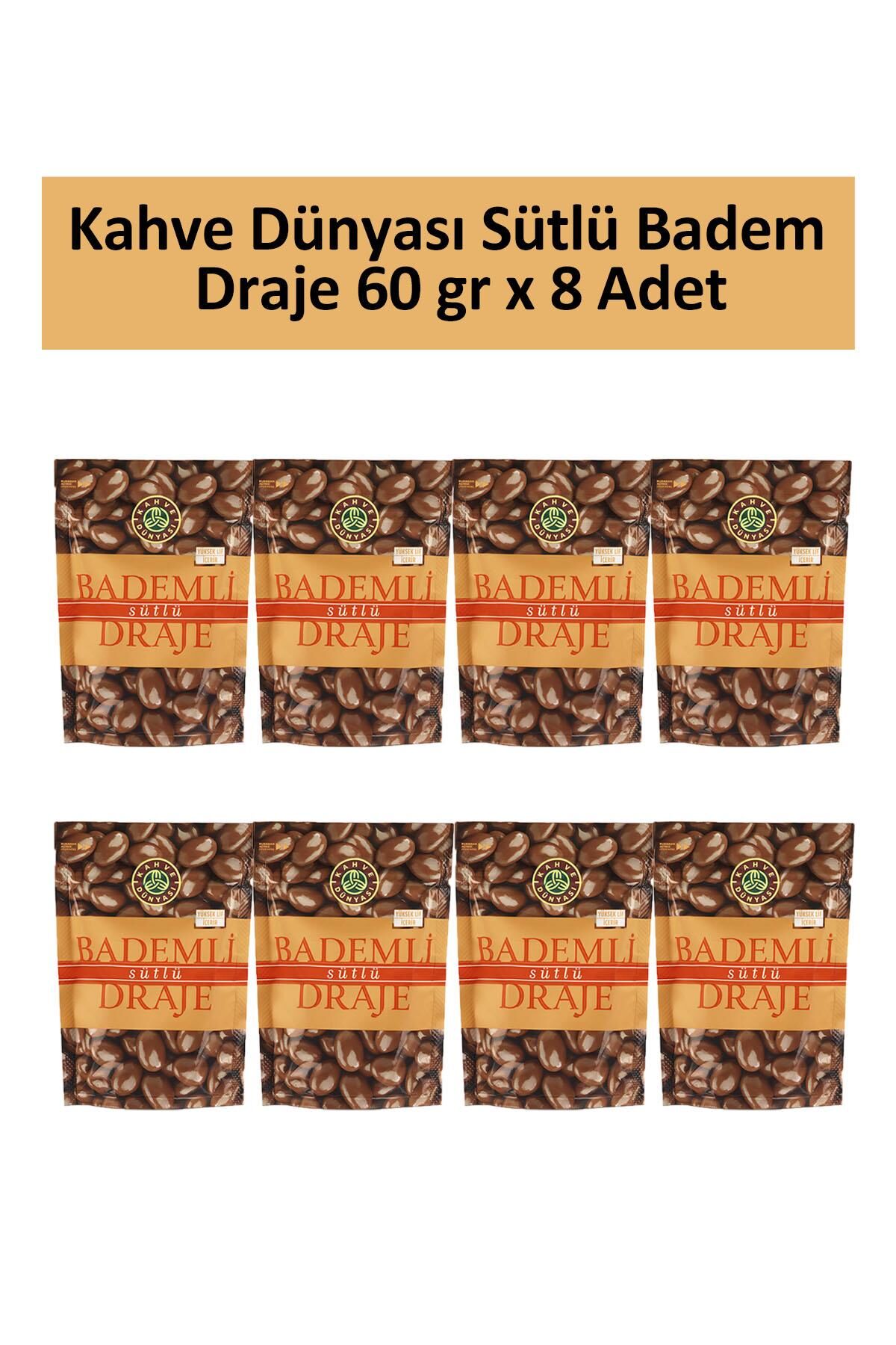 Kahve Dünyası Sütlü Badem Draje 60 gr x 8 Adet
