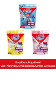 Ernet Klozet Bloğu Paketi Çiçek Karnavalı - Limon Bahçesi - Çamaşır Suyu Katkılı