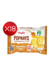 Yayla Popnays Bal ve Hardal Çeşnili Mısır ve Pirinç Patlağı 34 g x18