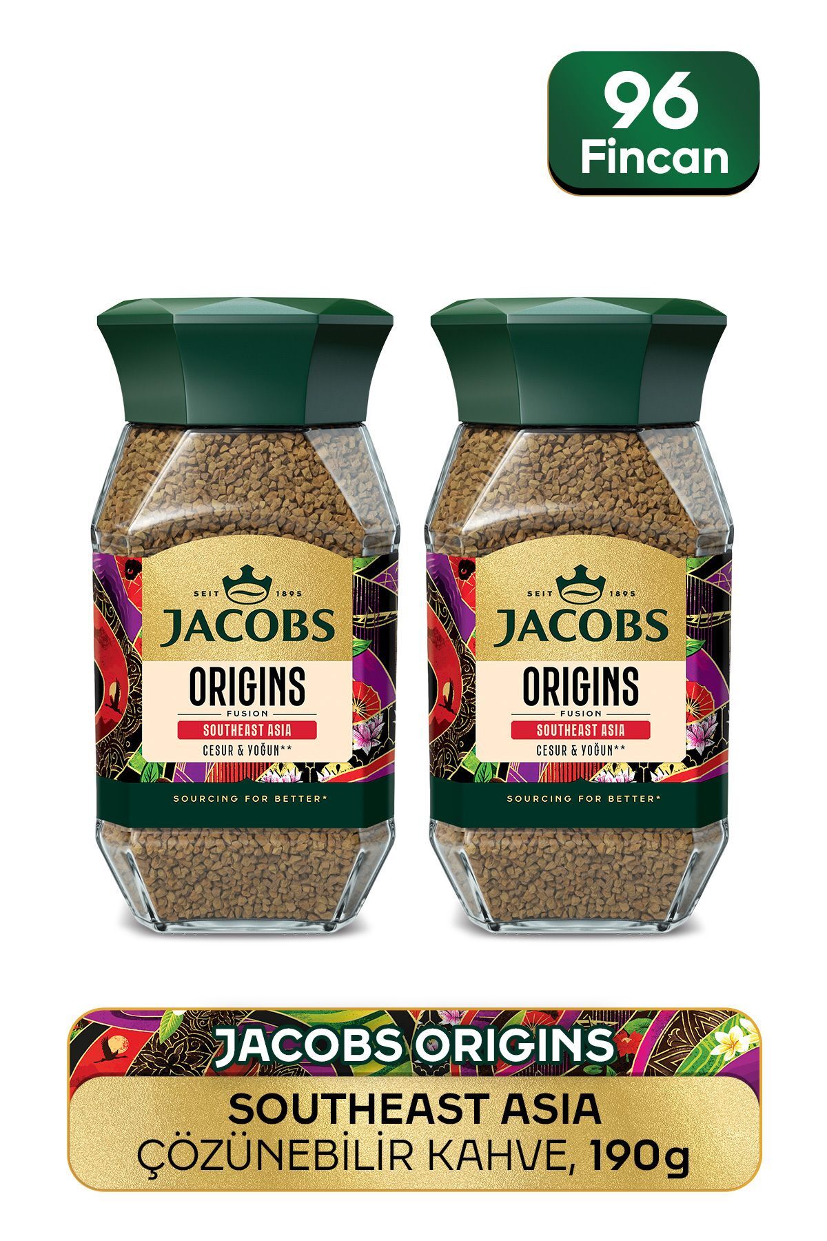 Origin Southeast Granül Kahve Cam Kavanoz 95 gr X 2 Adet