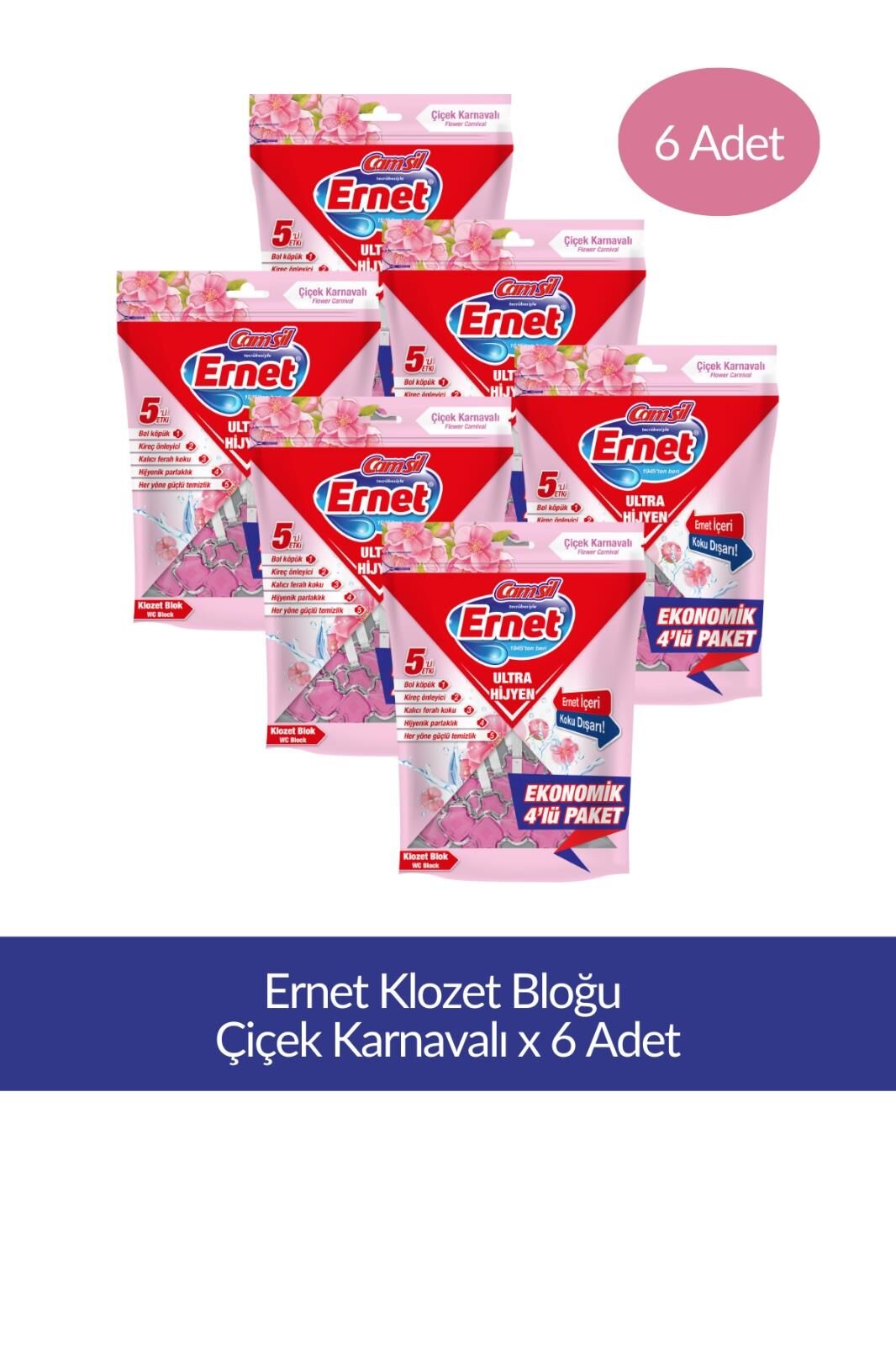 Klozet Bloğu Çiçek Karnavalı 4lü Paket x 6 Adet