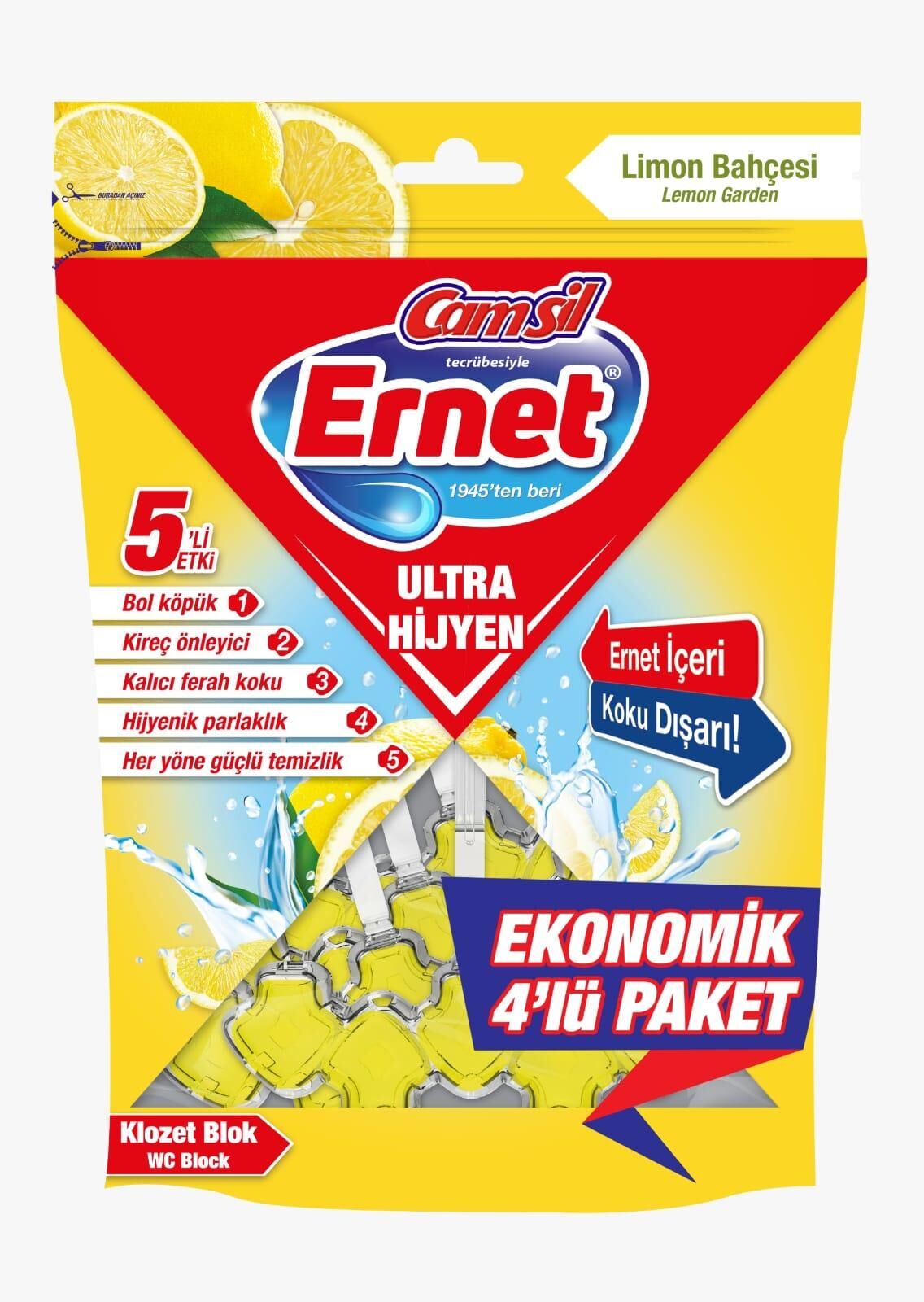Ernet Klozet Bloğu Limon Bahçesi 4lü Paket