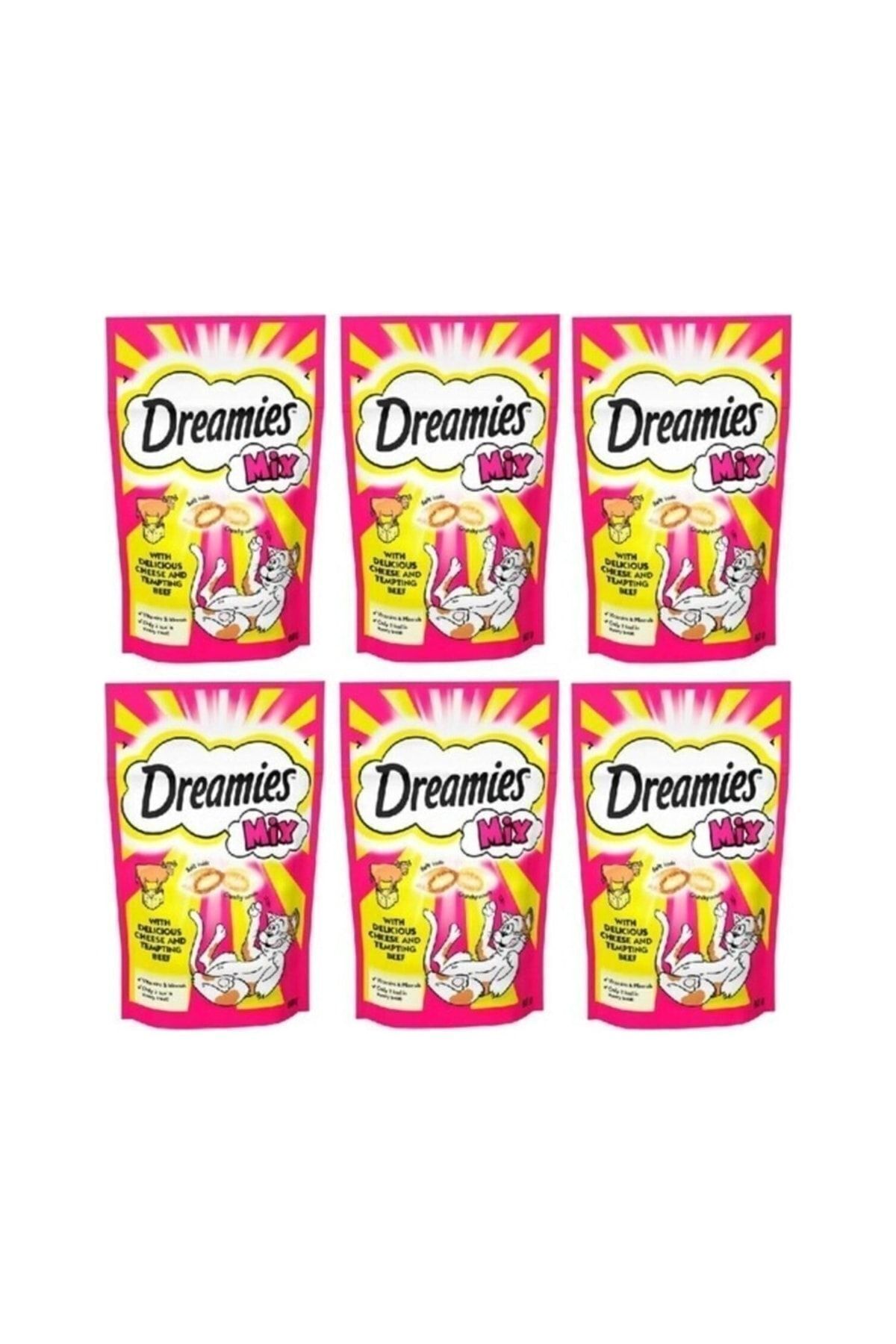 Dreamies Mix Sığırlı & Peynirli Kedi Ödül Maması 60 gr x 6 Adet