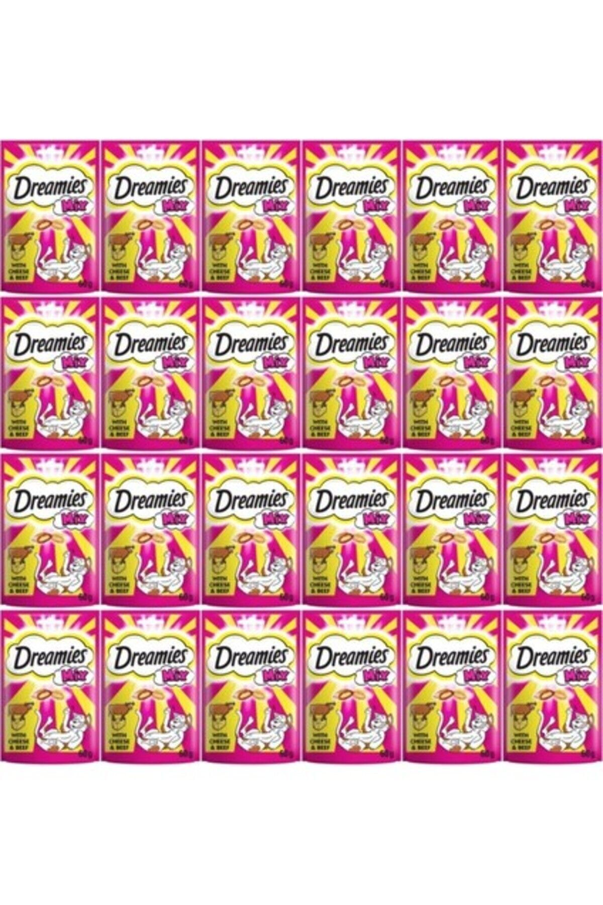 Dreamies Mix Peynirli Sığır Etli Kedi Ödül Maması 60 gr x 24 Adet