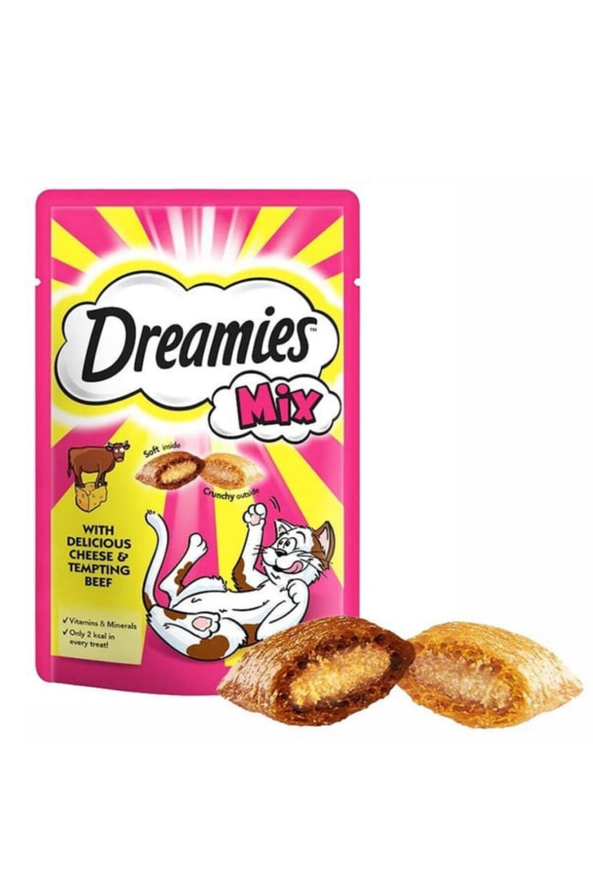 Dreamies Mix Peynirli Ve Sığırlı Kedi Ödül Maması 60 gr