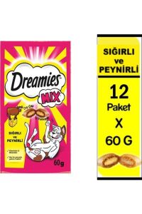 Dreamies Mix Biftek & Peynir Ödül Maması 60 gr x 12 Adet