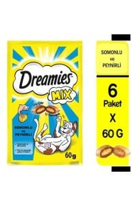 Dreamies Mix Somonlu Ve Peynirli Kedi Ödül Bisküvisi 60 gr x 6 Adet
