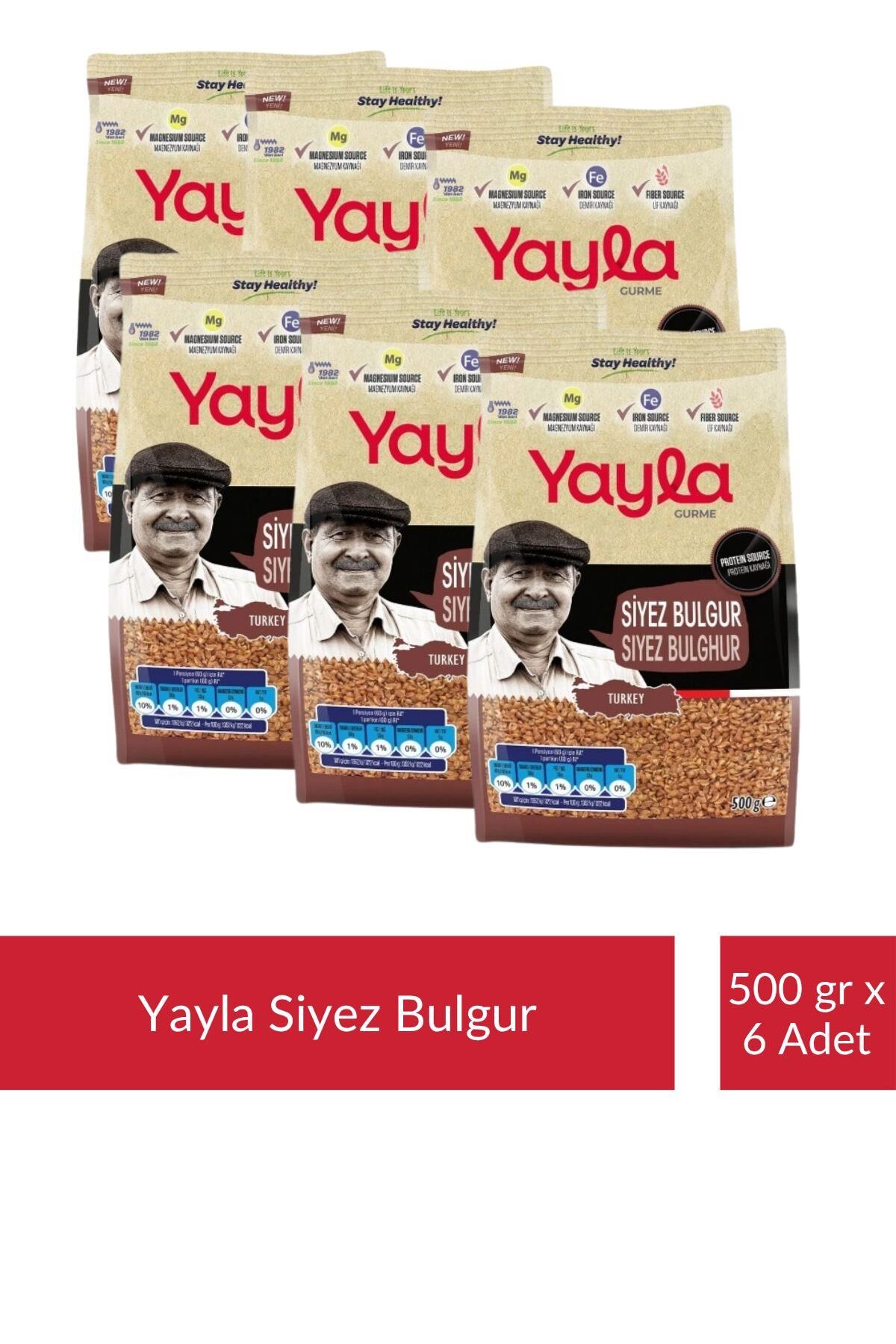 Yayla Gurme Siyez Bulgur 500 gr x 6 Adet