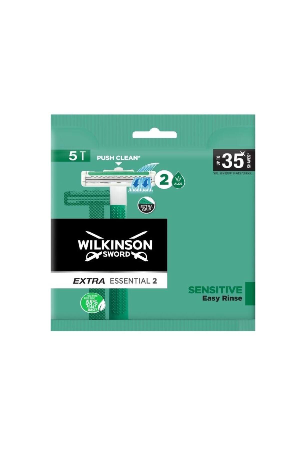 Wilkinson Extra Essential 2 Bıçaklı Erkek Kullan At Tıraş Bıçağı 5 Adet