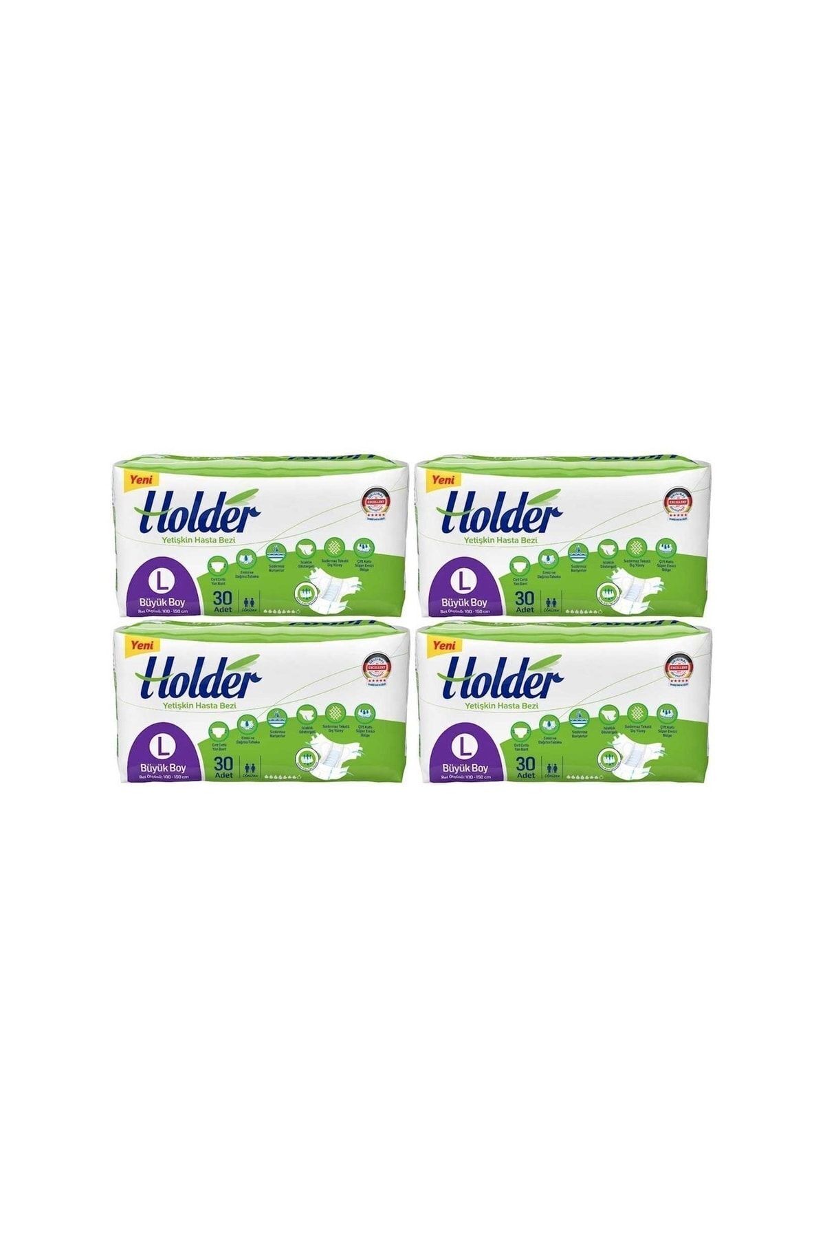 Holder Yetişkin Belbantlı Hasta Bezi Large 30 x 4 Adet