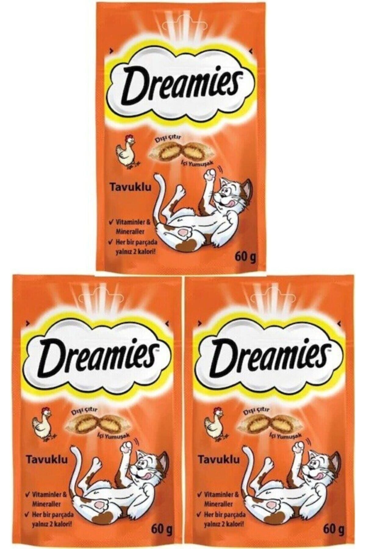 Dreamies Tavuklu Kedi Ödül Maması 60 gr x 3 Adet