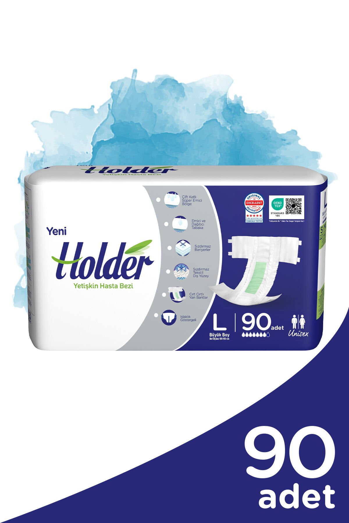 Holder Yetişkin Belbantlı Hasta Bezi Large 30 x 3 Adet