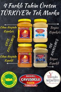Odun Ateşinde Çifte Kavrulmuş Kepeksiz Bozkır Tahini 930g X 12'li Paket - 1 Koli