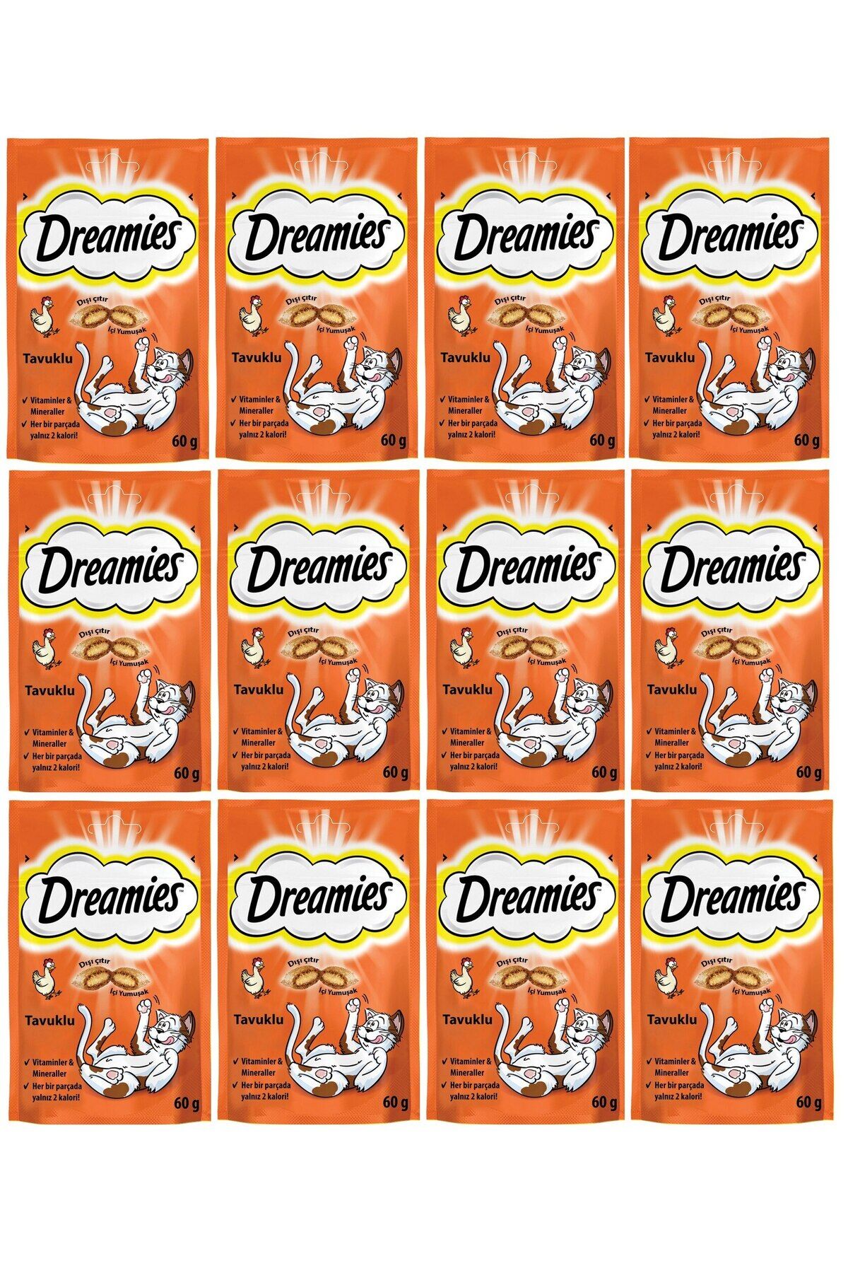 Dreamies Tavuklu Kedi Ödül Maması 60 gr x 12 Adet
