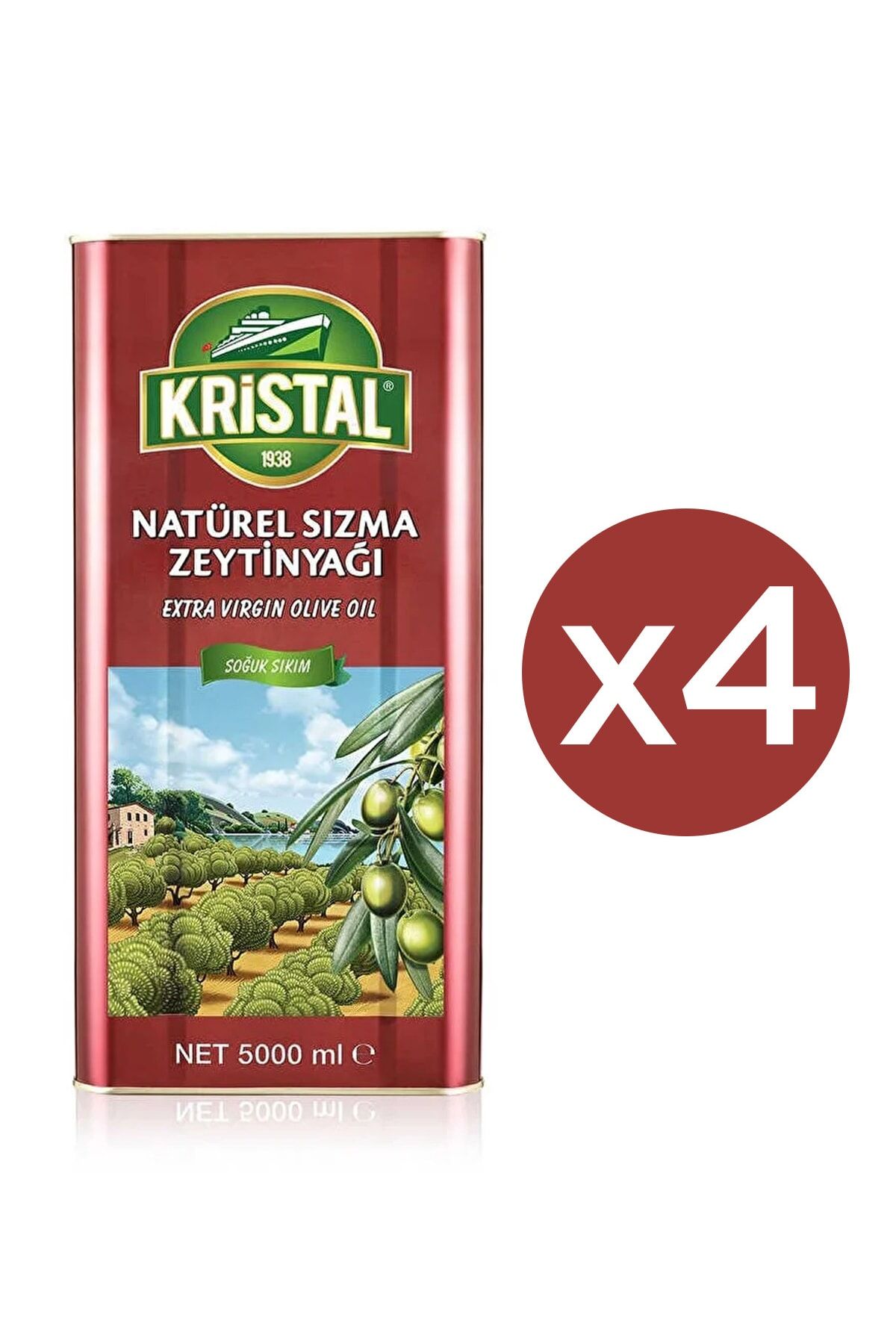 Natürel Sızma Zeytinyağı 5 L Teneke Dg X 4 Adet (toplam: 20 Litre)