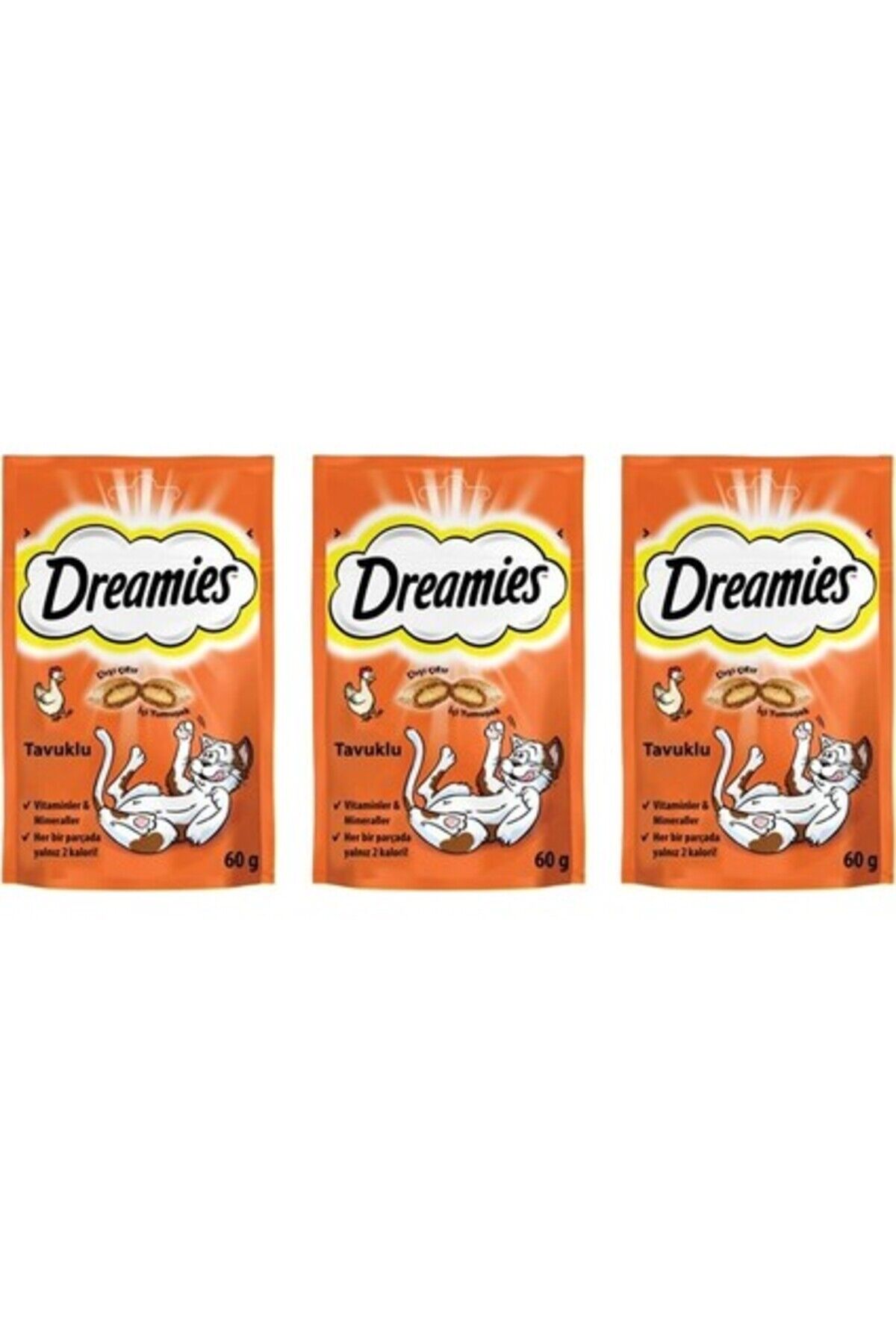 Dreamies Tavuklu Kedi Ödül Maması 60 gr x 3 Adet