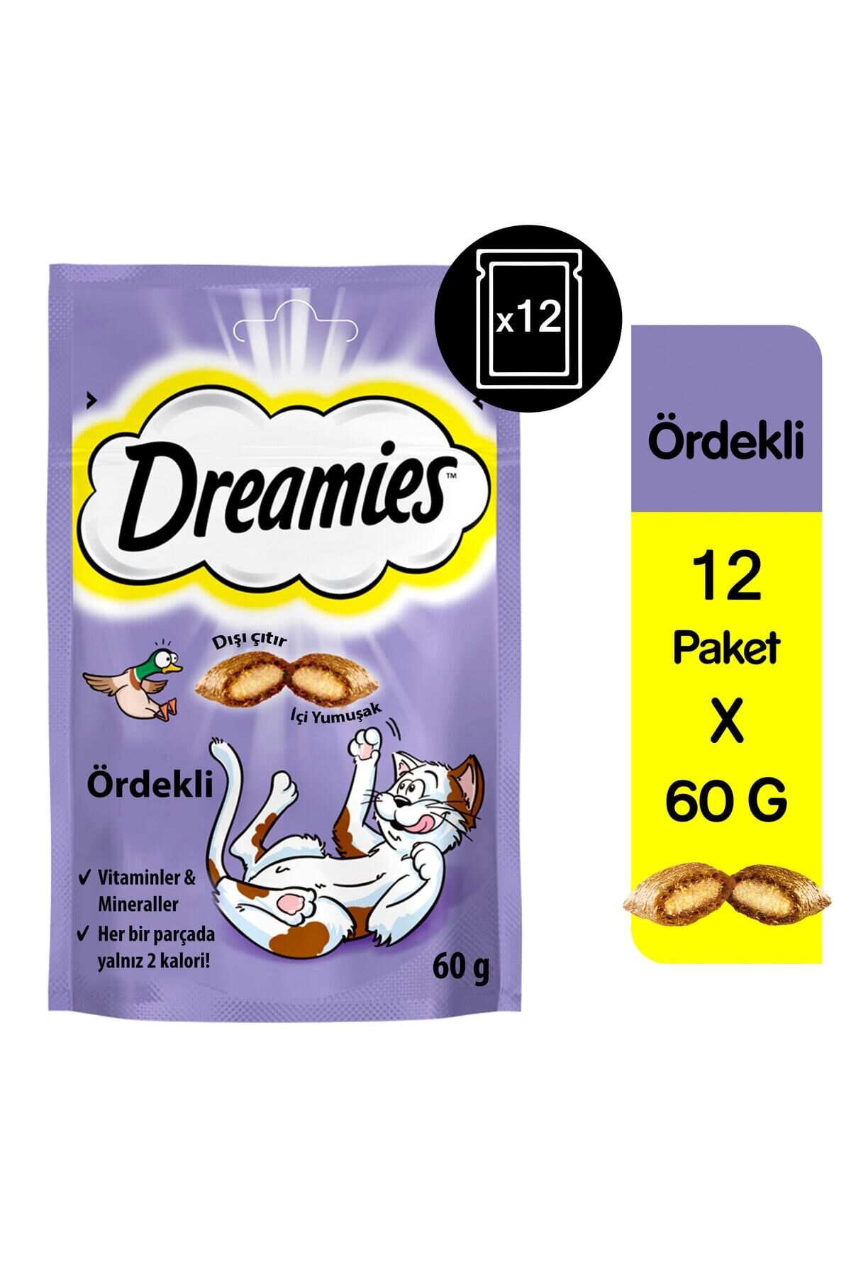 Dreamies Ördekli Kedi Ödül Maması 60 gr x 12 Adet