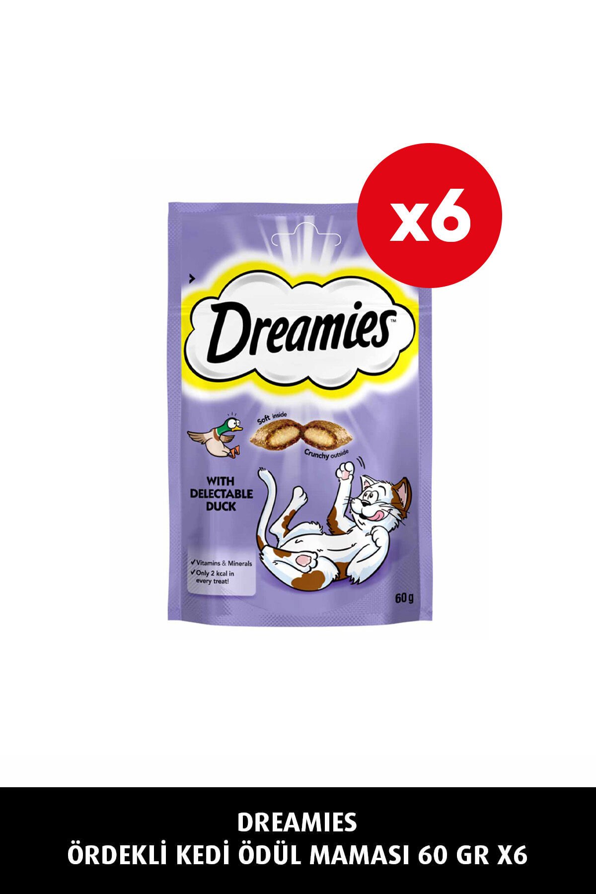 Dreamies Ördekli Kedi Ödül Maması 60 gr x 6 Adet