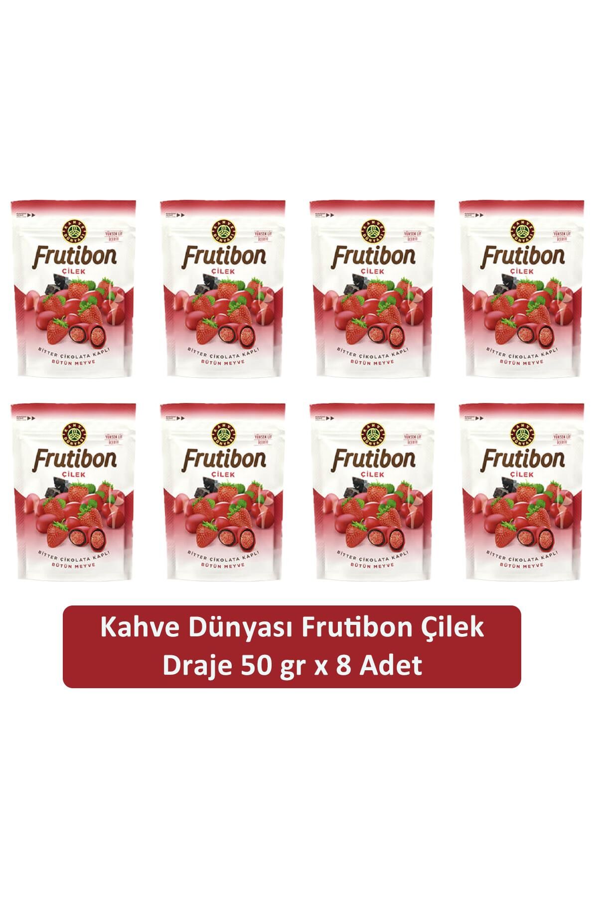 Kahve Dünyası Çilek Frutibon 50 GR x 8 Adet