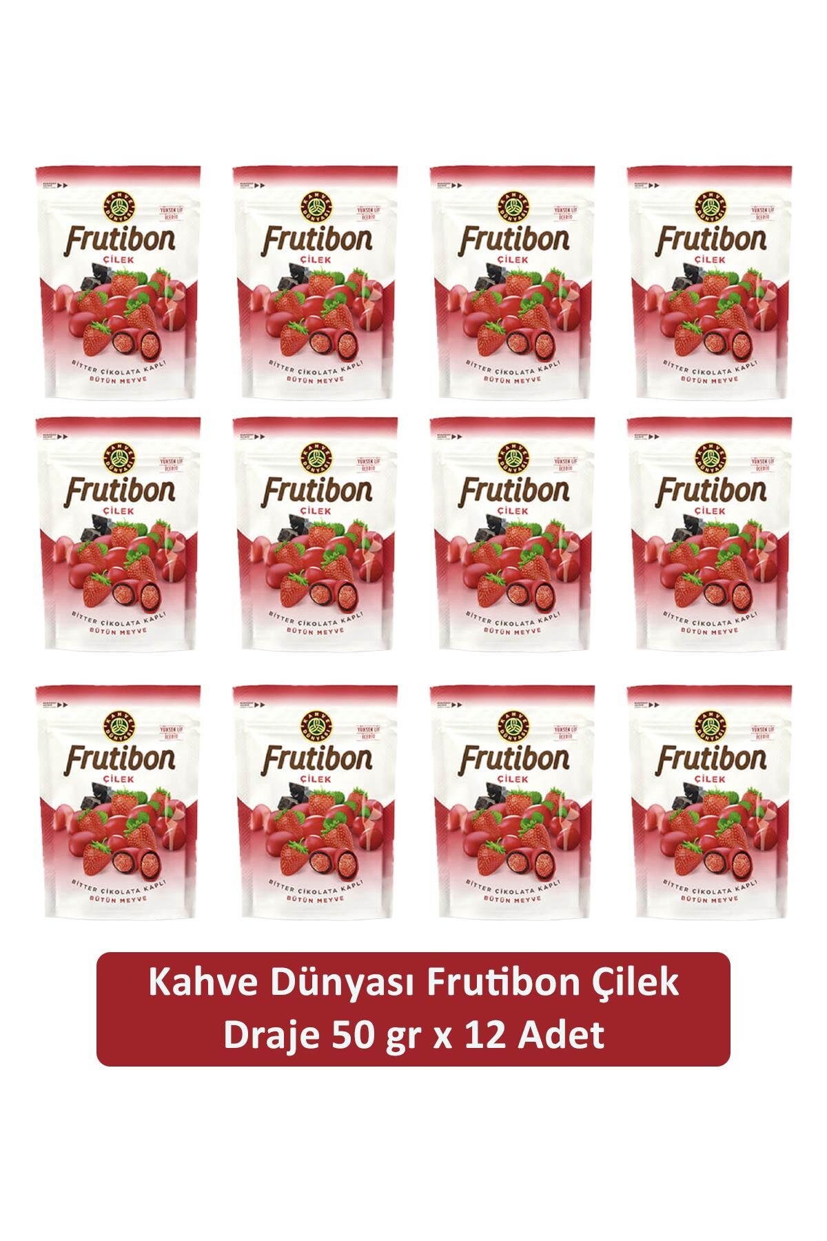 Kahve Dünyası Çilek Frutibon 50 GR x 12 Adet