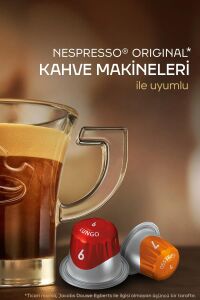 Jacobs Espresso 10 Intenso Kapsül Kahve 10 x 5 Paket (50 Adet) Nespresso Uyumlu