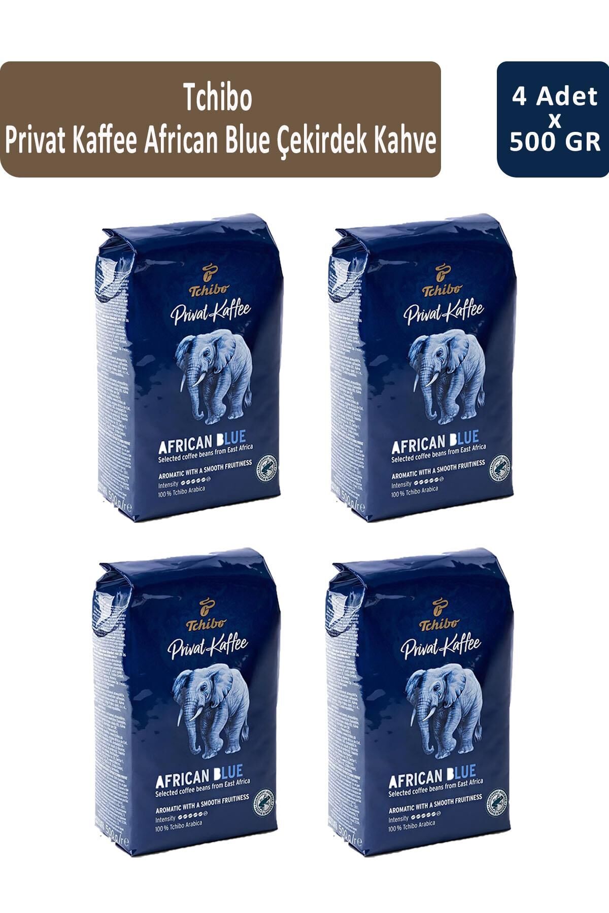 Tchibo Privat African Blue Çekirdek  Kahve 500 gr x 4 Adet