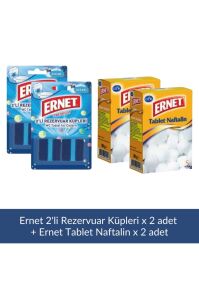 Ernet Naftalin 100 gr x 2 Adet + Ernet Rezervuar Küpleri 2'li x 2 Adet