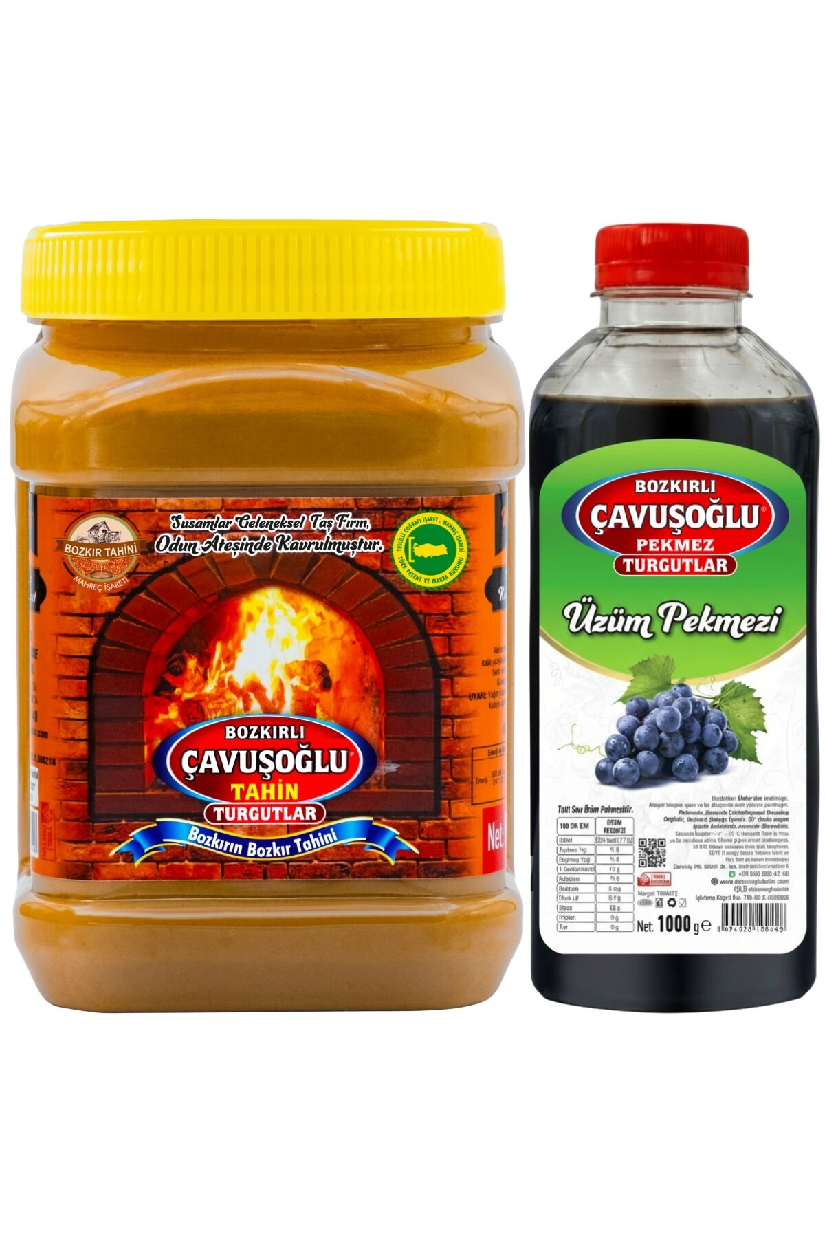 Çavuşoğlu Tahin Kepekli 930 gr + Çavuşoğlu Üzüm Pekmezi 1000 gr