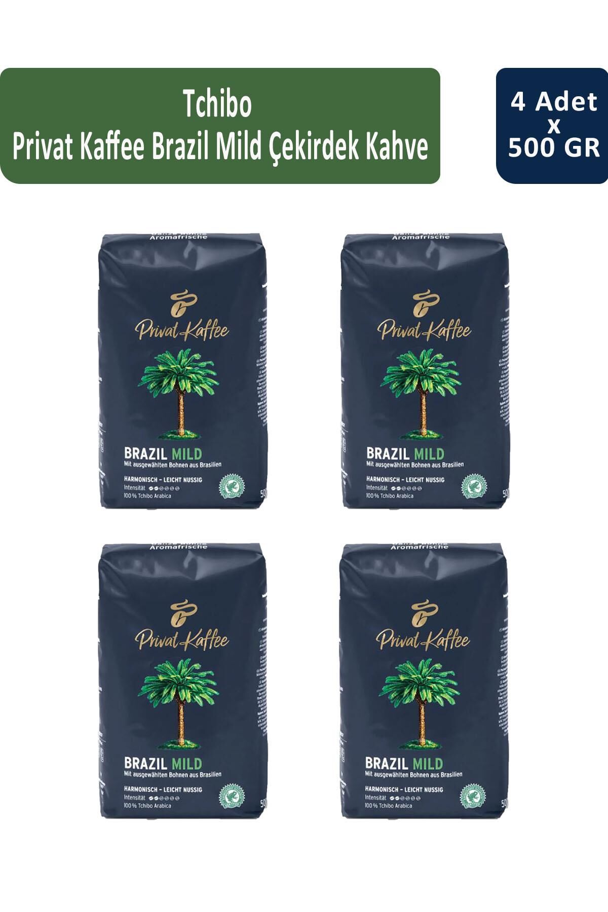 Tchibo Privat Brazil Mild Çekirdek Kahve 500 gr x 4 Adet