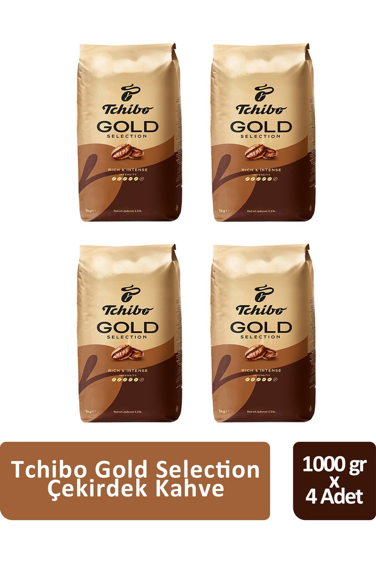 Tchibo Gold Selection Çekirdek Kahve 1000 gr x 4 Adet