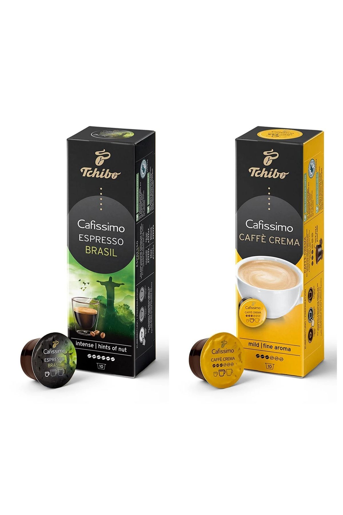 Tchibo Cafissimo Espresso Brasil 10 Adet Kapsül Kahve+Cafissimo Caffè Crema Fine