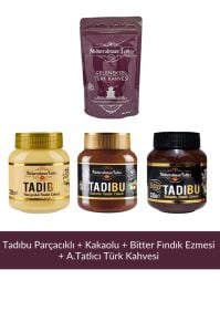 Abdurrahman Tatlıcı Tadıbu Kakaolu Bitter ve Parçacıklı + Geleneksel Türk Kahvesi Paketi