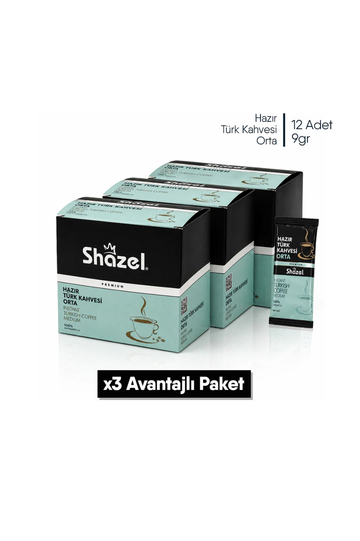 Shazel Hazır Türk Kahvesi Orta x 3 Adet