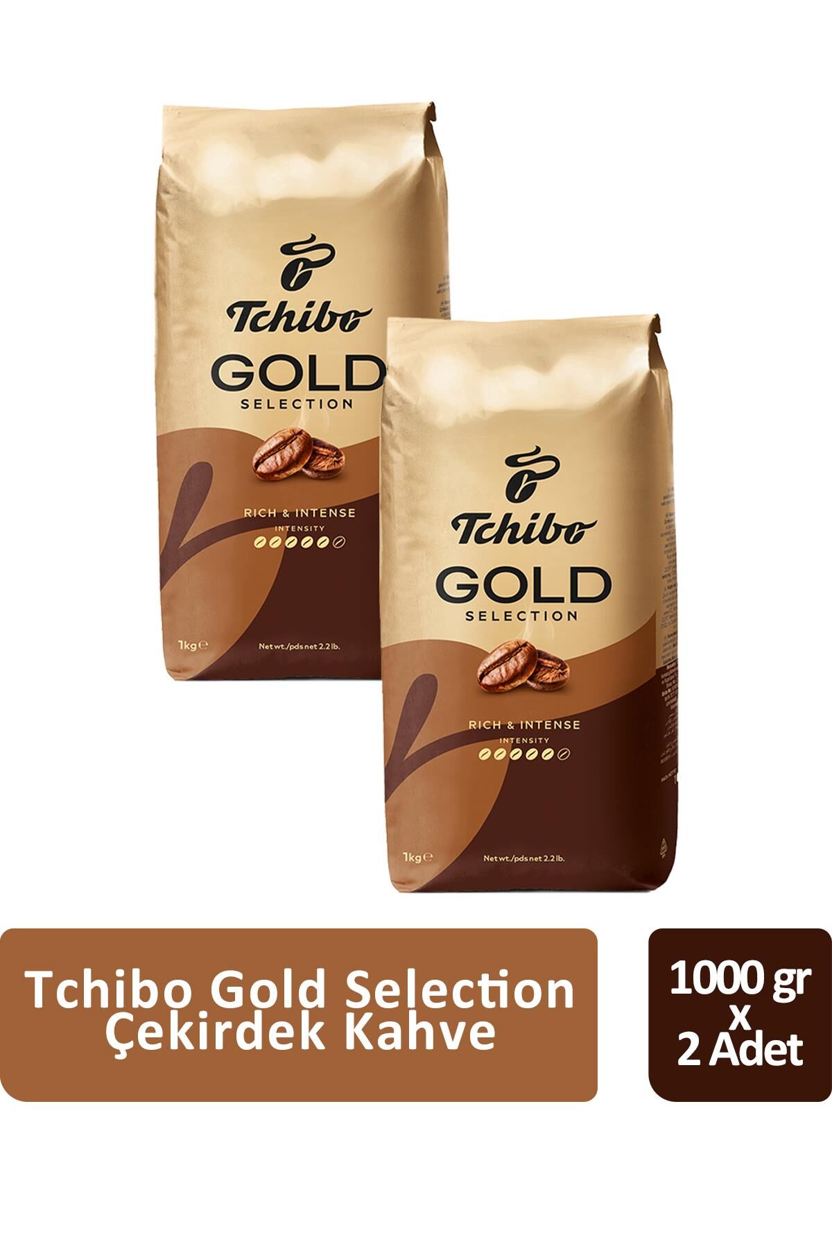 Tchibo Gold Selection Çekirdek Kahve 1000 gr x 2 Adet