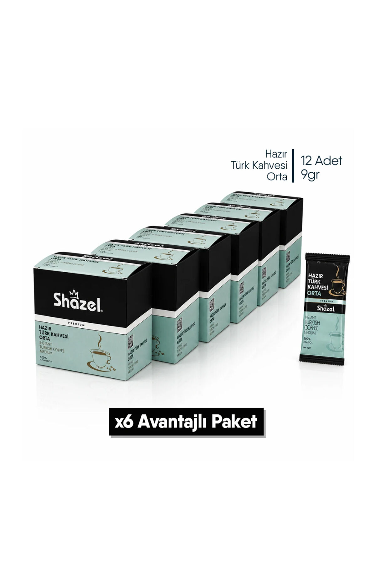 Shazel Hazır Türk Kahvesi Orta x 6 Adet