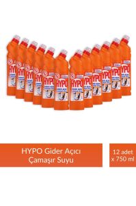 HYPO GİDER AÇICI ÇAMAŞIR SUYU ÇAM TAZELİĞİ 750 GR x 12 ADET