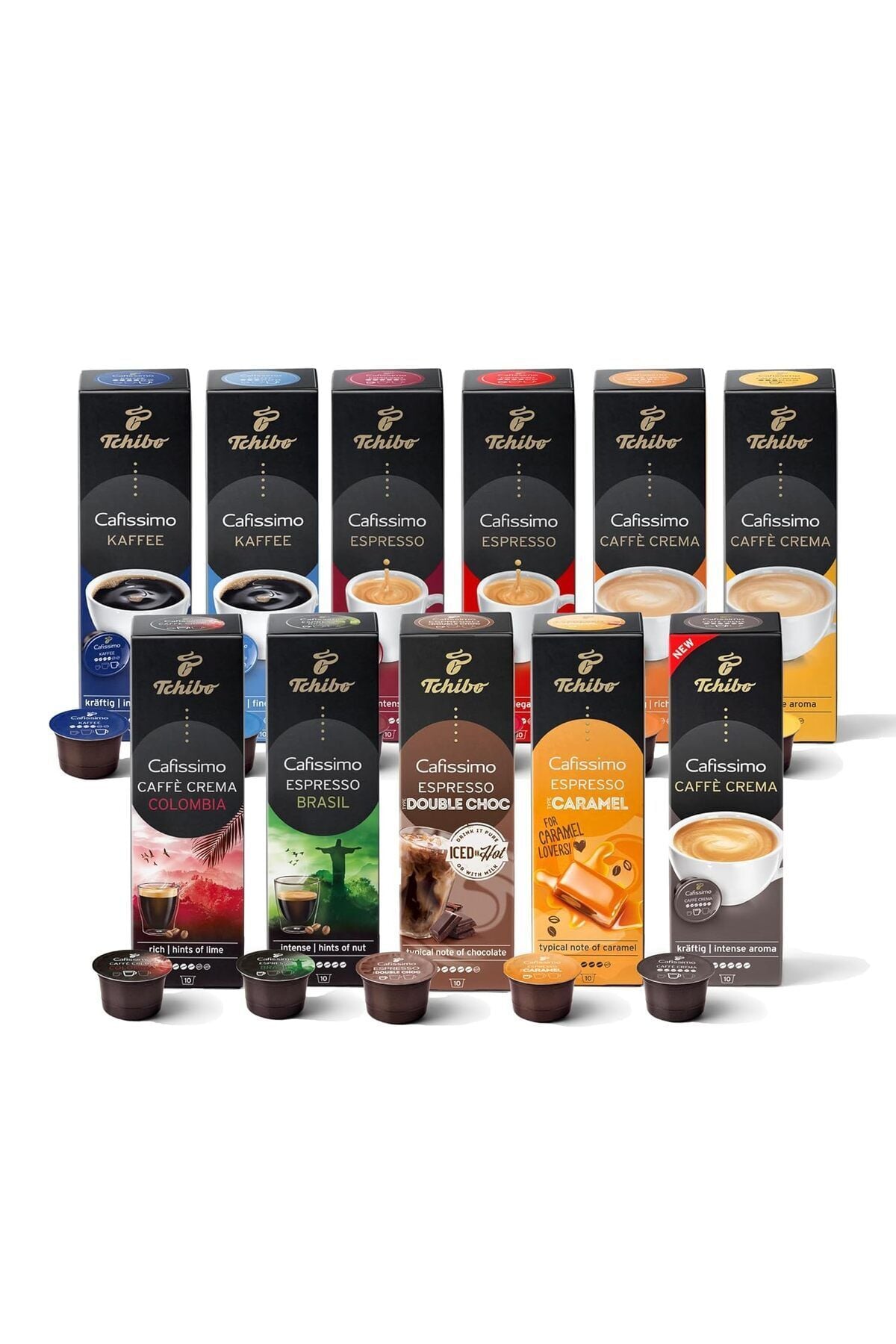 Tchibo Cafissimo Tadım Seti Farklı Türde 110 Adet (11x10 Kapsül Kahve) Espresso Double Choc Özel Seri