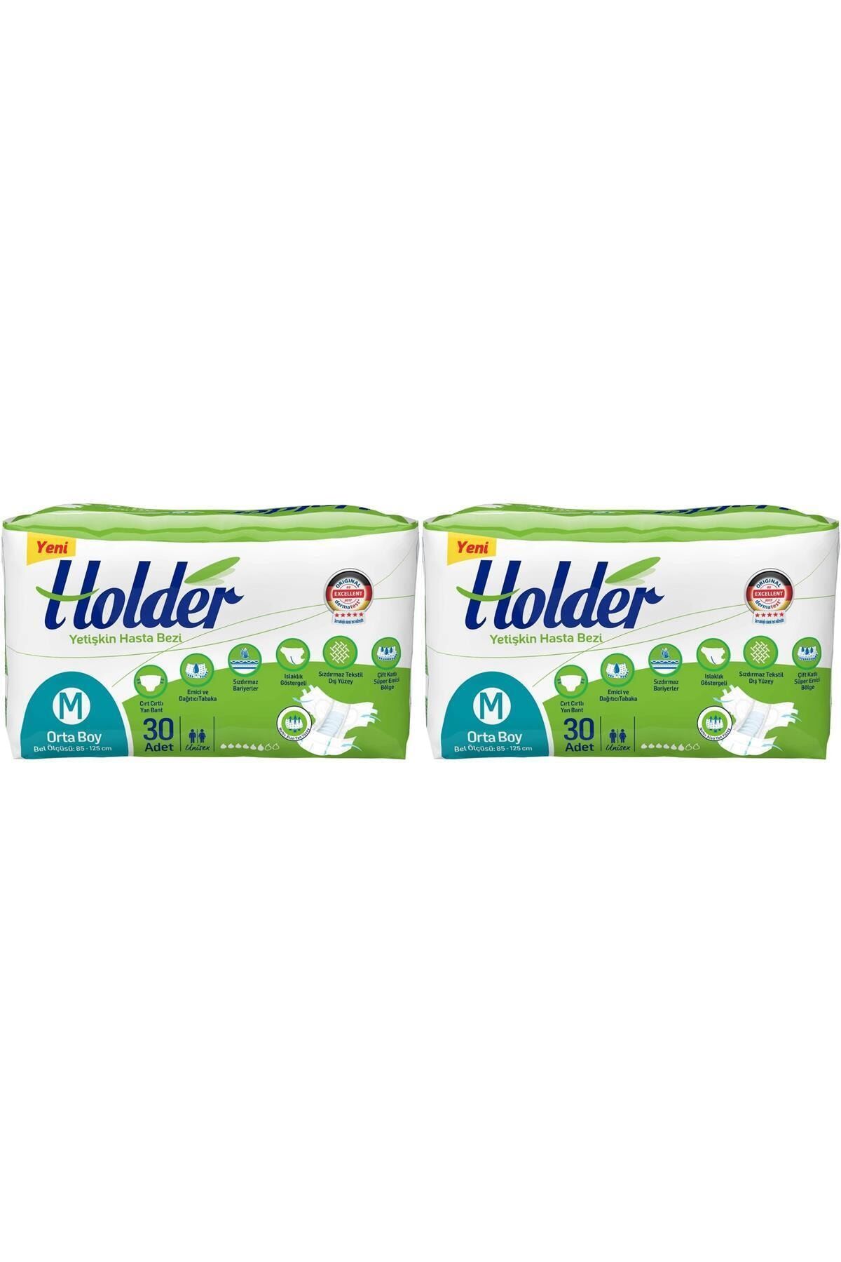 Holder Yetişkin Belbantlı Hasta Bezi Medium 30 x 2 Adet