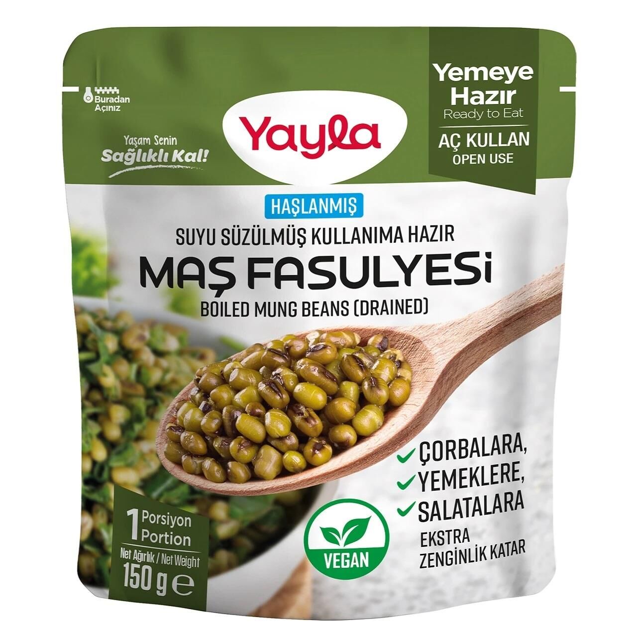 Yayla Suyu Süzülmüş Haşlanmış Maş Fasulyesi 150 gr