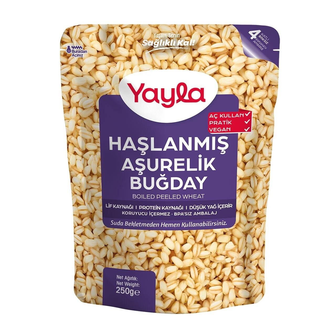 Yayla Haşlanmış Aşurelik Buğday 250 gr