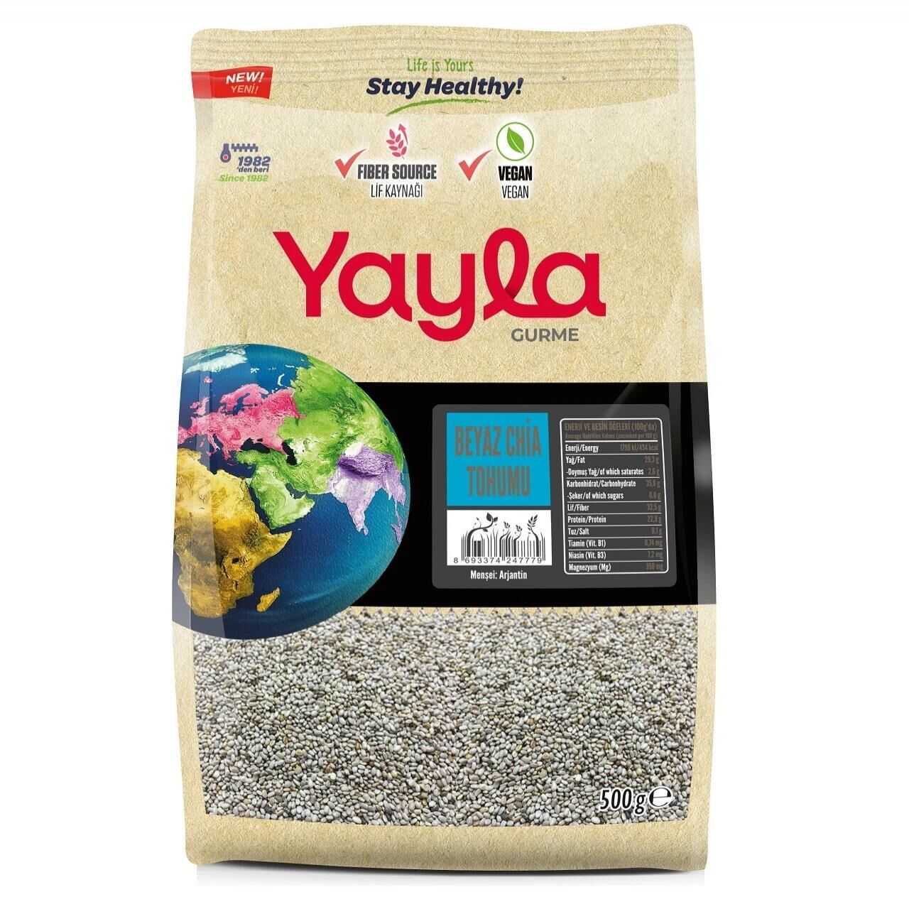 Yayla Beyaz Chia Tohumu 500 gr