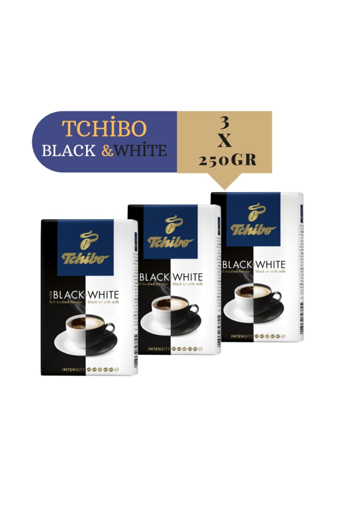 Tchibo Black'n White Öğütülmüş Filtre Kahve Avantajlı Paket 3x250g