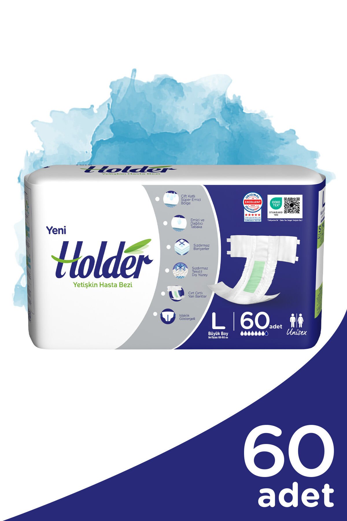 Holder Yetişkin Hasta Bezi Large 30 x 2 Adet