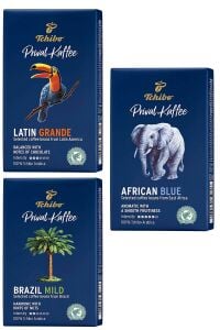Tchibo Privat Kaffee Brazil Mild+latin Grande+african Blue 250 Gr 3 Lü Paket Öğütülmüş Filtre Kahve
