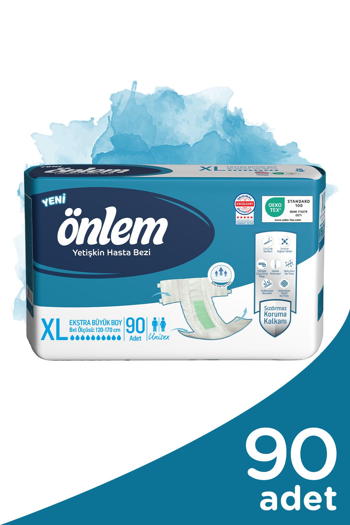 Önlem Hasta Bezi Bel Bantlı Tekstil Yüzey Xl Ekstra Büyük 90 Adet