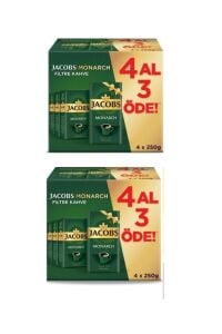 Jacobs Monarch Filtre Kahve 250 Gr 4 Al 3 Öde 2'li Set (250 gr x 8 Ad)