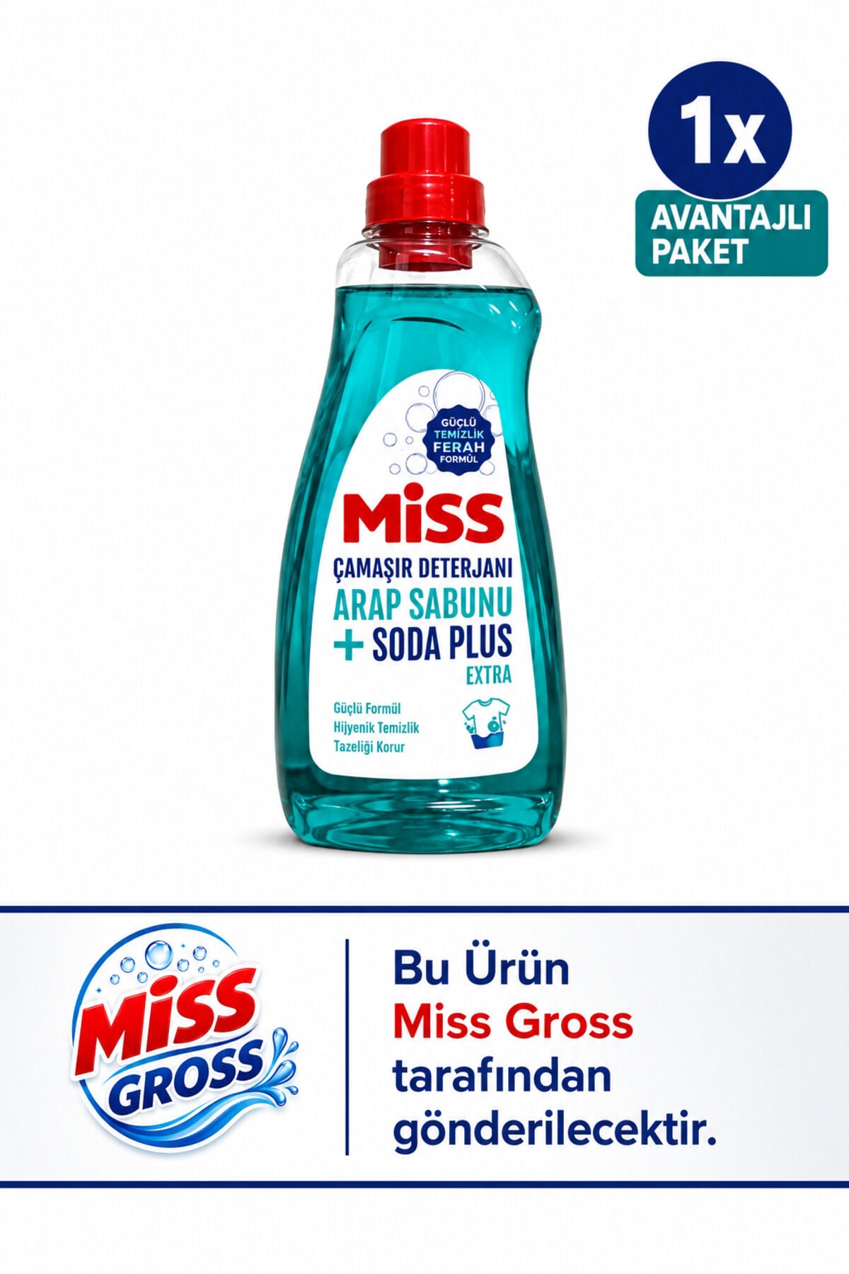 MİSS ÇAMAŞIR DETERJANI ARAP SABUNU ETKİLİ 1500 ML X1ADET
