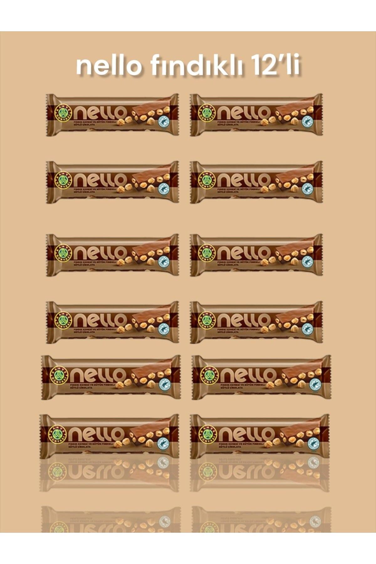 Kahve Dünyası Fındık Ezmesi ve Bütün Fındıklı Sütlü Çikolata 33 gr x 12 Adet