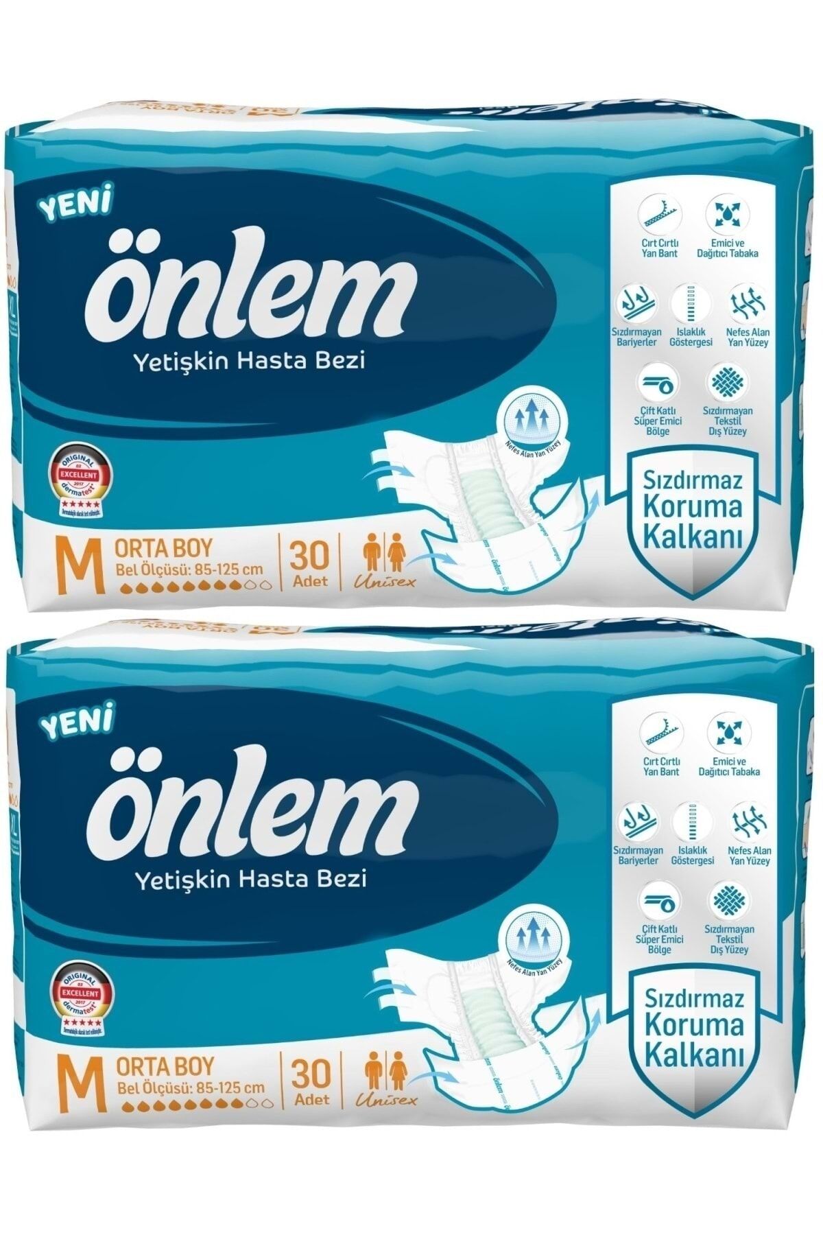 Önlem Hasta Bezi Bel Bantlı Tekstil Yüzey Medium Orta 60 Adet